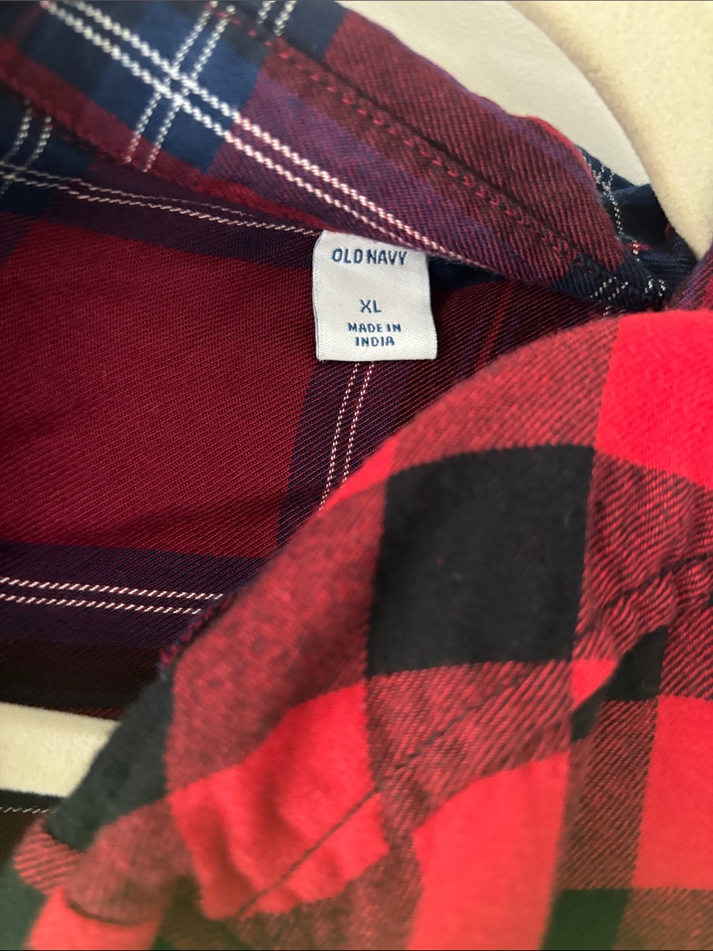 GAP & Old navy Red Plaid Button-Front dress size xl - Picture 3 of 7